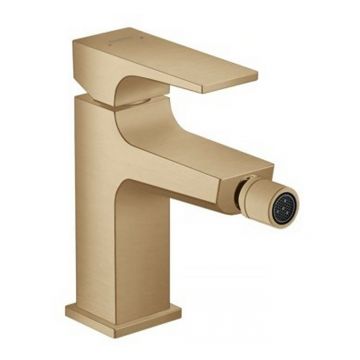 Baterie bideu Hansgrohe Metropol cu ventil push-open bronz periat