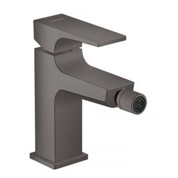 Baterie bideu Hansgrohe Metropol cu ventil Push-Open negru - crom periat