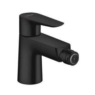 Baterie bideu Hansgrohe Talis E negru mat, cu ventil pop-up