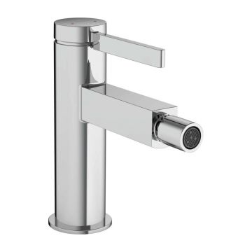 Baterie bideu monocomanda Hansgrohe Finoris cu ventil push-open crom