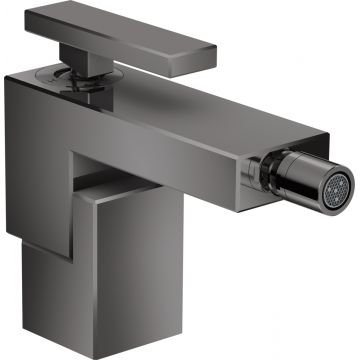 Baterie bideu Hansgrohe Axor Edge ventil push-open crom negru lustruit