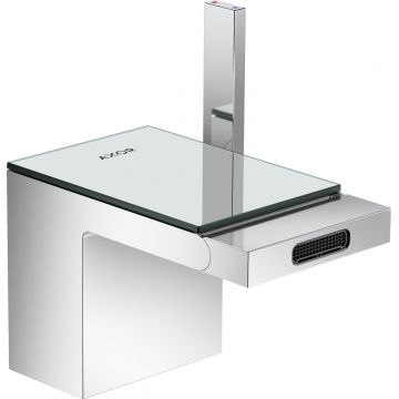 Baterie bideu Hansgrohe Axor MyEdition ventil push-open crom/sticla oglinda