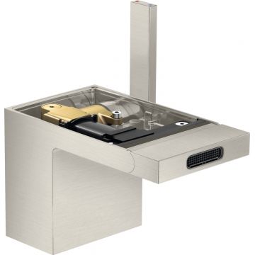 Baterie bideu Hansgrohe Axor MyEdition ventil push-open fara placa superioara inox optic