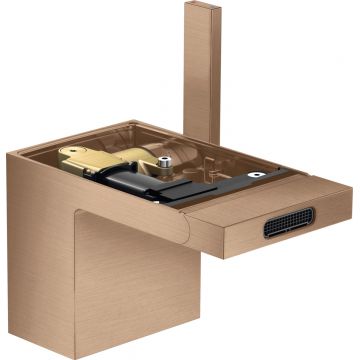 Baterie bideu Hansgrohe Axor MyEdition ventil push-open fara placa superioara red gold periat