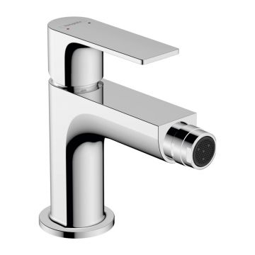 Baterie bideu Hansgrohe Rebris E crom lucios cu ventil Pop-Up