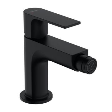 Baterie bideu Hansgrohe Rebris E, cu ventil Pop-Up, marimea M negru mat - 72211670