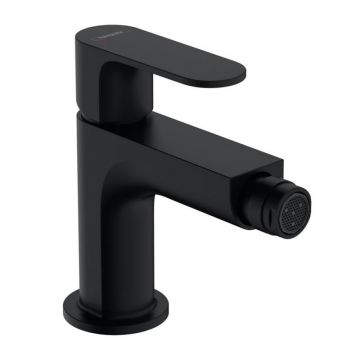 Baterie bideu Hansgrohe Rebris S , 3/8'', marimea M, monocomanda, negru mat - 72210670