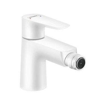 Baterie bideu Hansgrohe Talis E cu ventil pop-up, alb mat - 71720700