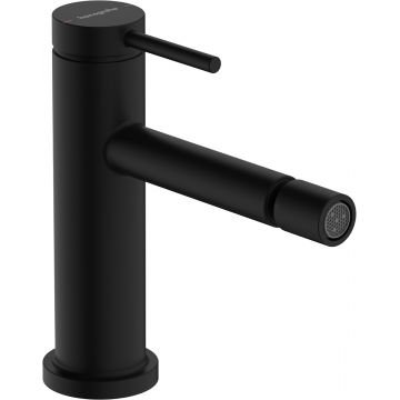 Baterie bideu Hansgrohe Tecturis S ventil pop-up inclus negru mat