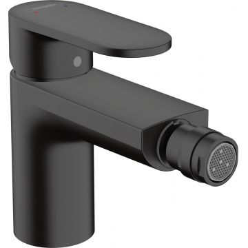 Baterie bideu Hansgrohe Vernis Blend cu ventil, negru mat - 71210670