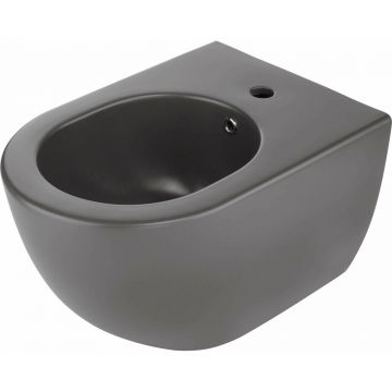 Bideu suspendat Deante Peonia negru-antracit 36x51cm