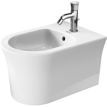 Bideu suspendat Duravit White Tulip 37x54cm ventil ceramic alb