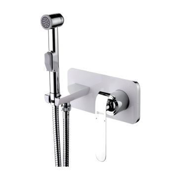 Set dus igiena intima Lemark Melange baterie incastrata crom -alb