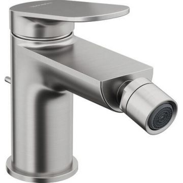 Baterie bideu Duravit Wave ventil pop-up inox periat