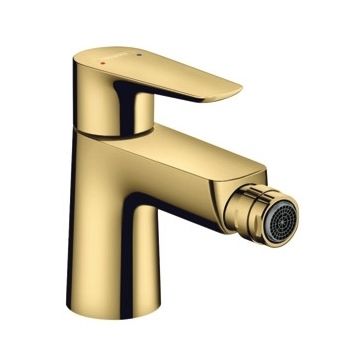 Baterie bideu Hansgrohe Talis E cu ventil pop-up  gold optic lustruit