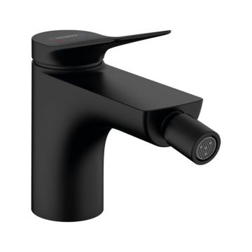 Baterie bideu, Hansgrohe, Vivenis, cu ventil, negru mat