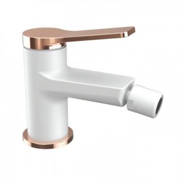 Baterie bideu Karag Andare, alb-rosegold - Culoare Alb pal