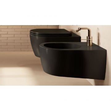 Bideu Hatria Fusion suspendat, negru - Culoare Negru