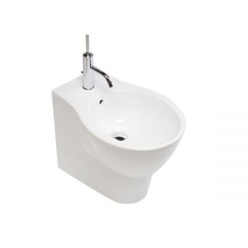 Bideu stativ Hatria, Nido, back-to-wall, alb
