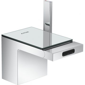 Baterie bideu Axor MyEdition  ventil push-open  crom/sticla oglinda