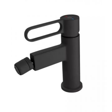 Baterie bideu FDesign Zaffiro, negru, cu ventil - Culoare Negru