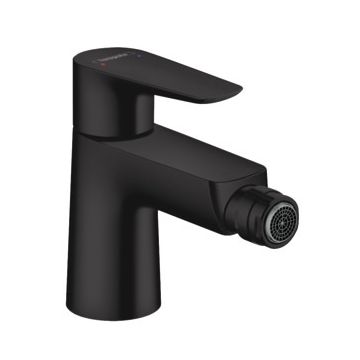 Baterie bideu Hansgrohe Talis E cu ventil pop-up  negru mat