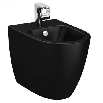 Bideu pe pardoseala lipit de perete 54cm, negru mat   5986B083-0288