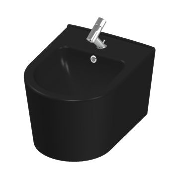 Bideu suspendat Celesta Vista  50 x 35 cm  ceramica  negru mat