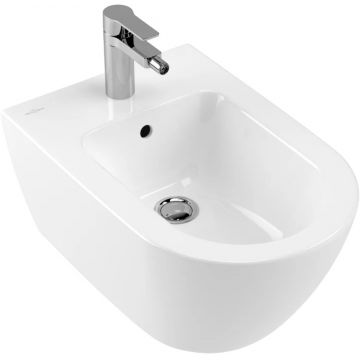 Bideu suspendat Villeroy & Boch Subway 2.0 CeramicPlus  alb Alpin