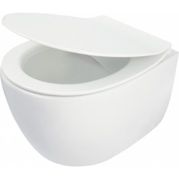 Set vas WC Deante Silia cu capac soft-close, suspendat - Montaj suspendat