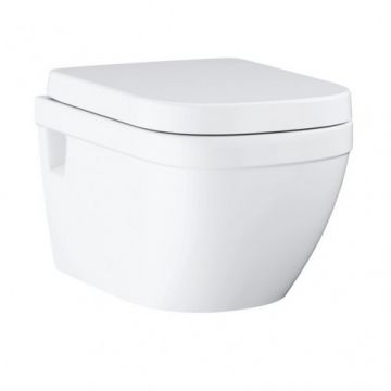 Set vas Wc Grohe Euro Ceramic Rimless suspendat cu capac soft-close - Montaj suspendat