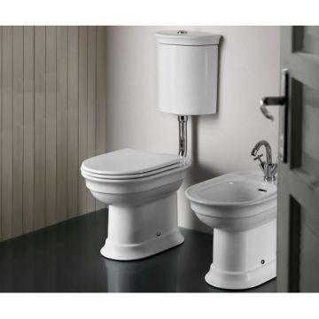 Set vas Wc Hatria Dolcevita stativ cu capac soft-close si rezervor - Montaj stativ