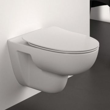 Set vas wc Ideal Standard I.Life A cu capac slim, soft-close - Montaj suspendat