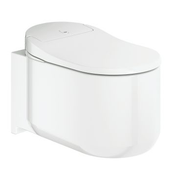 Set vas wc suspendat Grohe Sensia Arena Rimless cu capac si functie de bideu electric   Hygiene Clean  alb