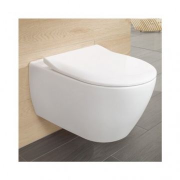 Set vas Wc Villeroy & Boch Subway 2.0 ViFresh cu DirectFlush suspendat cu capac soft-close slim - Montaj suspendat