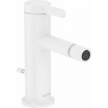 Baterie bideu Hansgrohe Axor One alb cu ventil pop-up