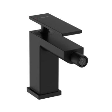 Baterie bideu Hansgrohe Tecturis E monocomanda finisaj negru mat cu ventil Pop-Up