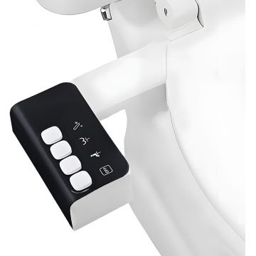 Bideu Electric Pentru Vas WC, Slim,Alb-Negru - Default Title