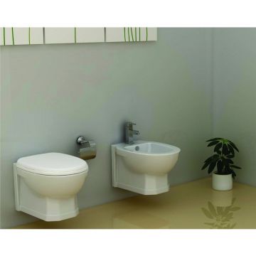 Bideu suspendar Inter Ceramic alb lucios