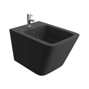 Bideu suspendat Spectrum, Lima, cu fixare ascunsă, 34 x 48.5 cm, negru mat