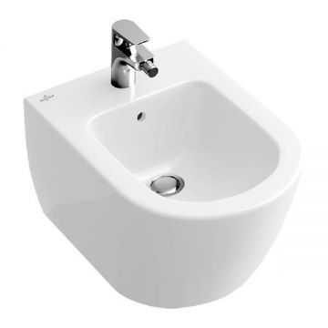 Bideu suspendat Villeroy & Boch, Subway 2.0, 37 cm, alb alpin