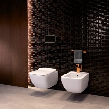 Bideu suspendat Villeroy&Boch Venticello cu finisaj alb Alpin CeramicPlus