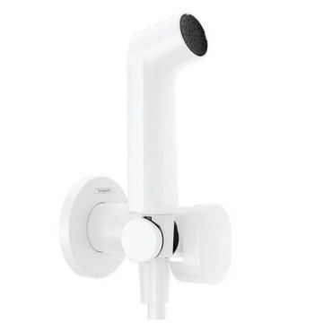Dus igienic alb mat Hansgrohe S EcoSmart Bidette