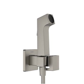 Dus igienic negru crom periat Hansgrohe E EcoSmart Bidette