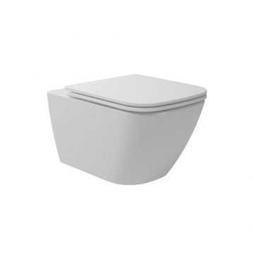 Set vas WC Karag CH 10100 Legend suspendat cu capac soft-close slim - Culoare Alb pal